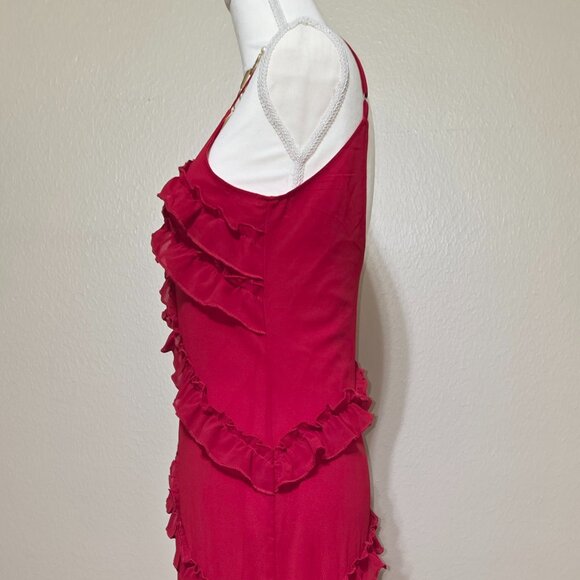 Love & Fun Red Ruffled Maxi Dress – Approx. Size Small - Picture 3 of 5